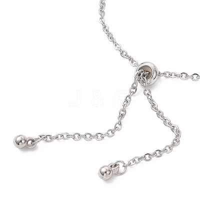 304 Stainless Steel Cable Chain Slider Bracelet Making BJEW-JB12959-01-1