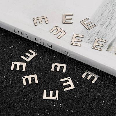 Tarnish Resistant 304 Stainless Steel Letter Charms LS-X-STAS-O072-E-1