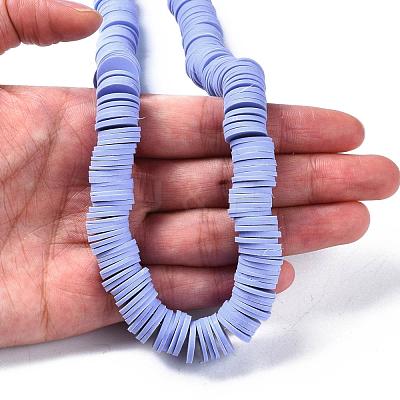 Flat Round Handmade Polymer Clay Beads CLAY-R067-12mm-32-1