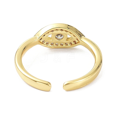 Evil Eye Real 18K Gold Plated Cuff Rings for Women Gift LS-ZIRC-C021-08G-1