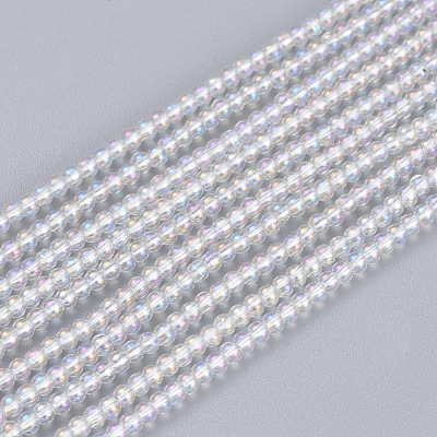 Electroplate Glass Beads Strands EGLA-I013-2mm-AB01-1