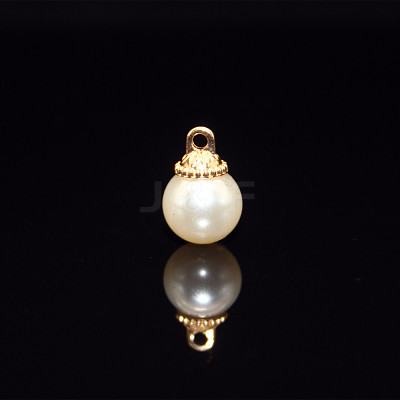 Imitation Pearl Pendant with Alloy Findings OHAR-PW0003-122A-01-1