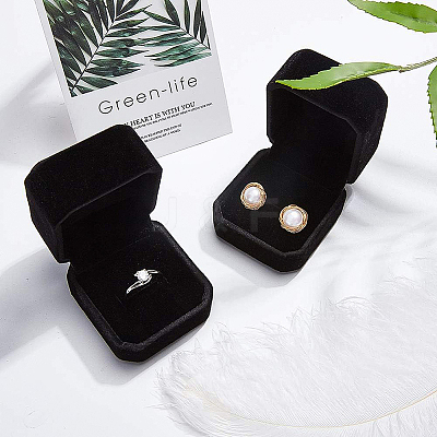 Square Velvet Ring Boxes VBOX-WH0002-01C-1