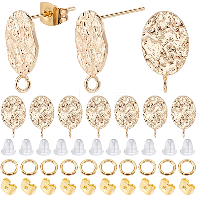 20Pcs Brass Stud Earring Findings KK-CN0003-35-1