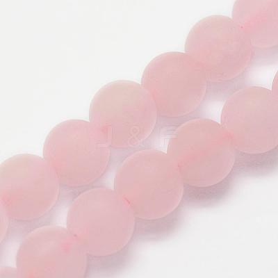 Natural Rose Quartz Beads Strands G-K194-14mm-06-1