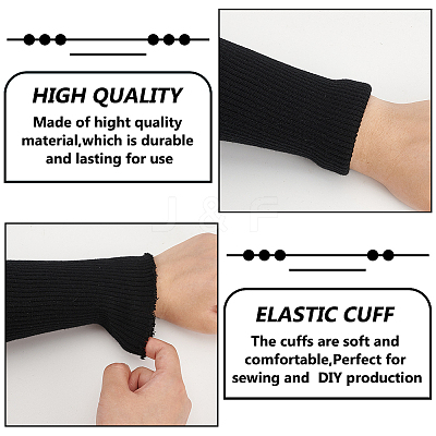 Polyester Elastic Fiber Ribbing Fabric for Cuffs Waistbands Neckline Collar Trim SENE-WH0003-20B-1
