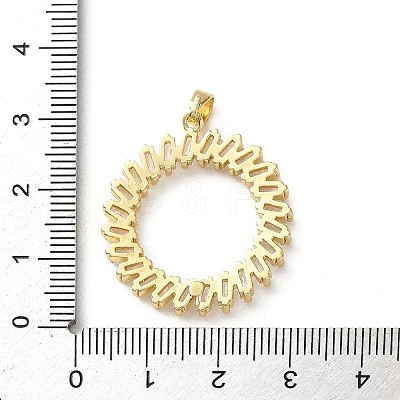 Brass Micro Pave Cubic Zirconia Pendants LS-KK-P320-02G-02-1