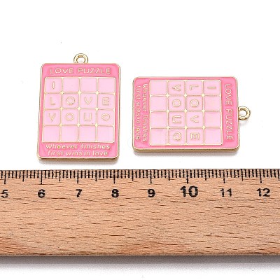 Rack Plating Alloy Enamel Pendants ENAM-N056-430A-1
