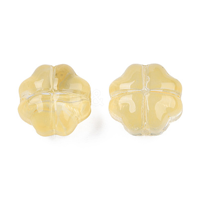 Transparent Spray Painted Glass Beads GLAA-N035-028-C04-1