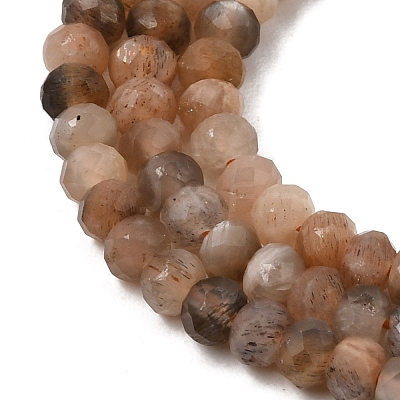 Natural Multi-Moonstone Beads Strands G-B074-A08-01-1