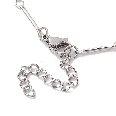 Brass Bar Link Chain Bracelet Making AJEW-JB01219-02-1