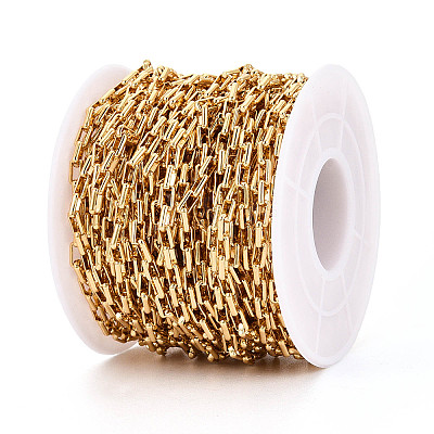 Brass Rectangle Link Chains CHC-T018-49G-1