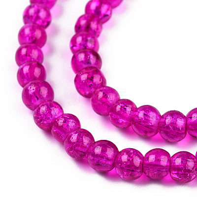 Crackle Glass Beads Strands X-CCG-Q001-6mm-08-1