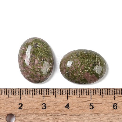 Natural Unakite Cabochons G-B080-01A-14-1