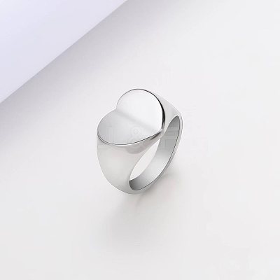 Heart 201 Stainless Steel Finger Rings FS-WG1ADC4-12-1