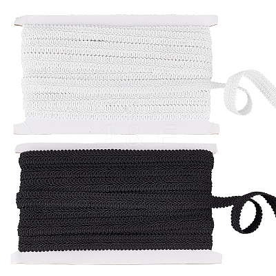 2 Cards 2 Colors Polyester Braided Lace Trim OCOR-FG0001-96-1