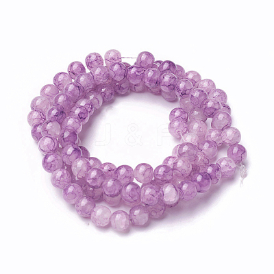 Spray Painted Glass Beads Strands X-GLAA-A038-C-53-1