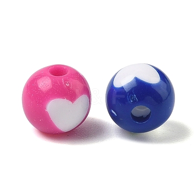 Opaque Acrylic Beads X-MACR-S775-8mm-M-1