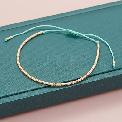 Glass Seed Beads Braided Bead Bracelets MT5795-3-1