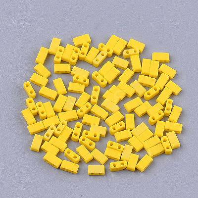 2-Hole Opaque Glass Seed Beads LS-SEED-S023-23B-01-1