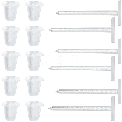 500Pcs Eco-Friendly Plastic Stud Earring Findings KY-SP0001-03B-1