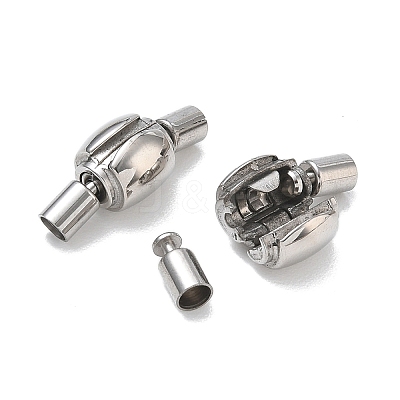 304 Stainless Steel European Clasps with Cord Ends SA-CBABC0F-10P-1