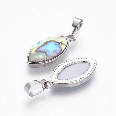 Abalone Shell/Paua Shell Pendants SSHEL-L008-77P-1