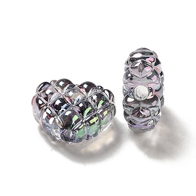Transparent Acrylic Waffle Beads OACR-E016-01C-1