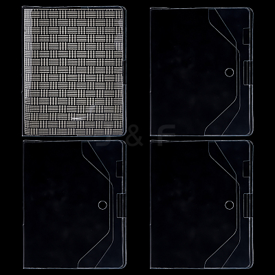 Rectangle A5 PVC Book Covers OFST-WH0050-012-1