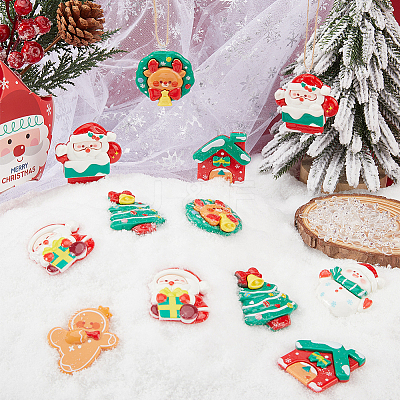 Christmas Resin Cabochons RESI-SC0005-76-1
