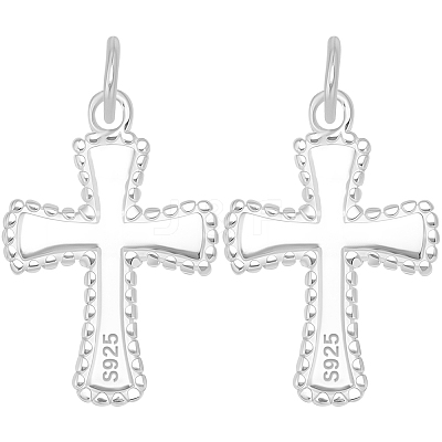 2Pcs 925 Sterling Silver Pendants STER-BBC0008-40-1