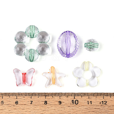 Dyed Transparent Acrylic Beads TACR-T028-70-1