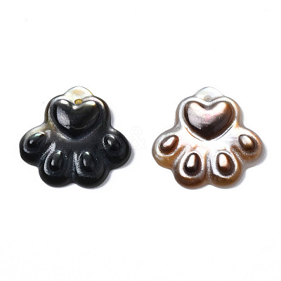 Natural Black Lip Shell Charms SSHEL-S258-98C-1