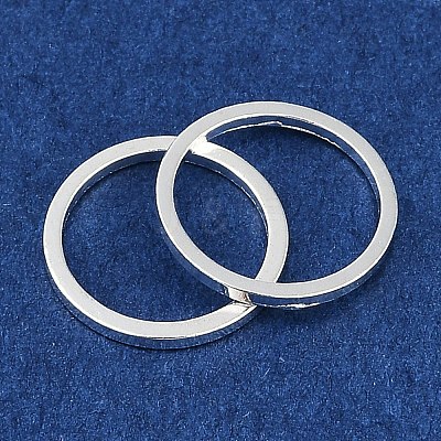 Rack Plating Brass Linking Rings KK-P286-01B-S-1