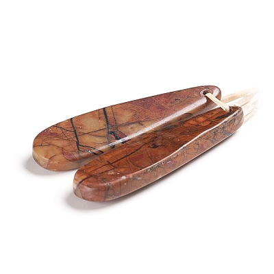 Natural Picasso Jasper Pendants X-G-G827-03A-1