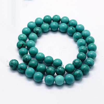 Natural Magnesite Beads Strands G-I199-33-6mm-1