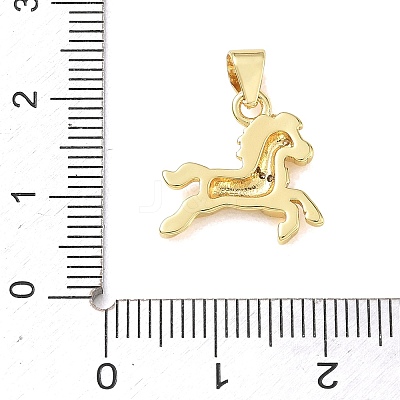 Brass Micro Pave Clear Cubic Zirconia Pendants KK-A303-05F-G-1