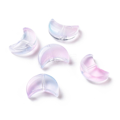 Transparent Spray Painted Glass Beads GLAA-I050-04H-1