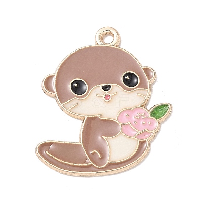 Alloy Enamel Pendants ENAM-C027-01B-01-1