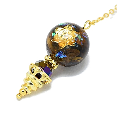 Round Resin Dowsing Pendulum Big Pendants G-C117-01G-01-1