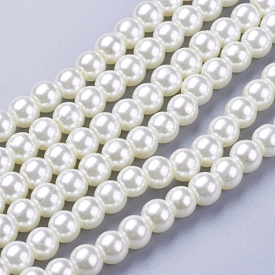Glass Pearl Beads Strands HY-6D-B02-1