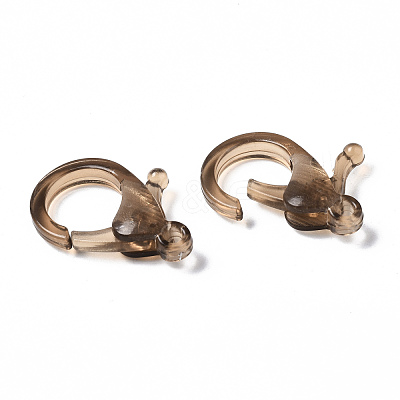 Transparent Acrylic Lobster CLaw Clasps X-TACR-T023-01A-1