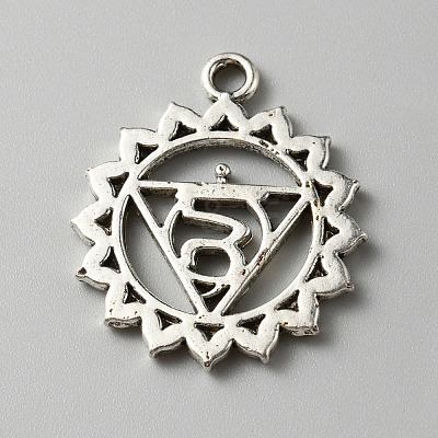 Chakra Zinc Tibetan Style Alloy Pendants LS-FIND-WH0137-05E-AS-1