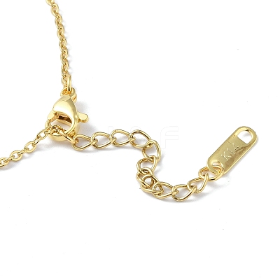 Flat Round Acrylic Pendant Necklaces NJEW-G128-03G-1