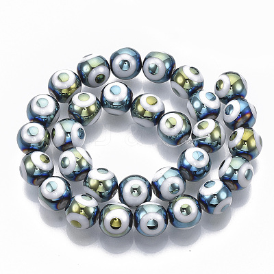 Electroplate Glass Beads Strands EGLA-T012-02-1