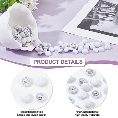 100Pcs 1-Hole Aluminum Buttons DIY-NB0007-77B-1