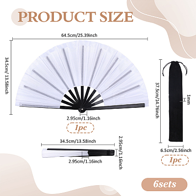 Oxford Cloth & Plastic Folding Fan AJEW-WH0696-500A-1
