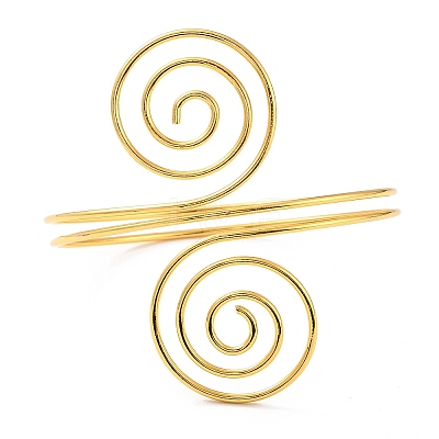 Wire Swirl Spiral Upper Arm Cuff Band AJEW-G033-03G-1