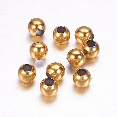 Ion Plating(IP) 304 Stainless Steel Beads LS-STAS-F117-31G-4mm-1