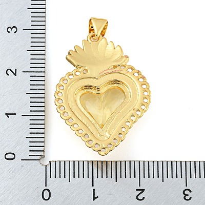 Rack Plating Brass Pendants ZIRC-L100-163G-09-1